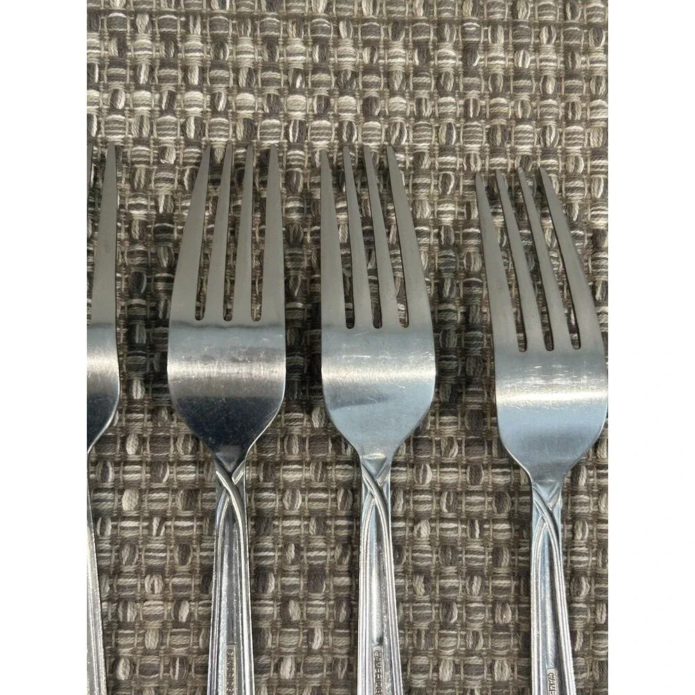 Cambridge Crossroad Sand Stainless Steel Dinner Forks Set Of 8 Flatware